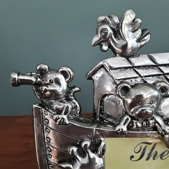 Pewter Tone Photo Frame - Noah's Ark by Cherrydale - NIB - Picture 3 of 6